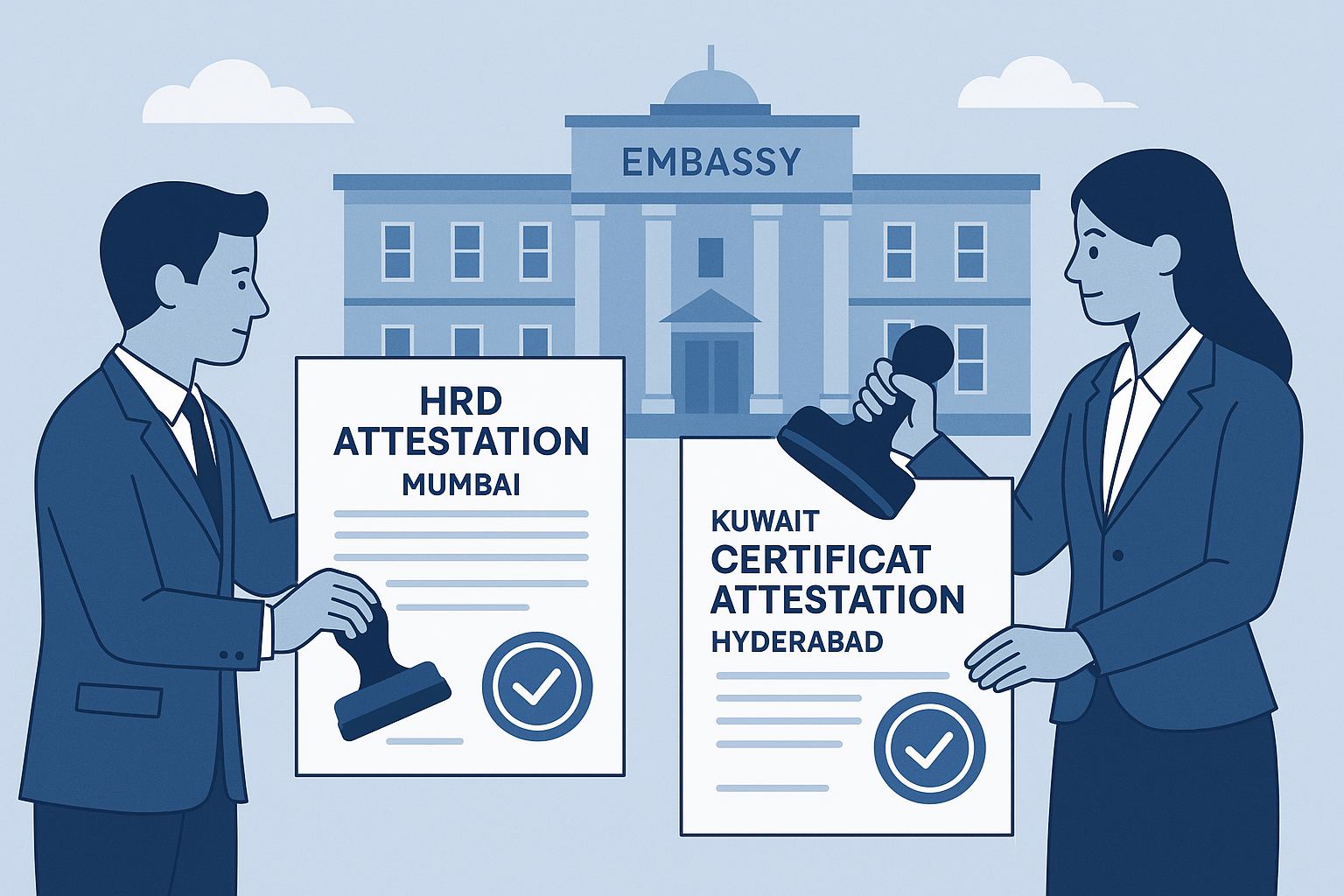 HRD Attestation in Mumbai & Certificate Attestation for Kuwait in Hyderabad – A Complete Guide