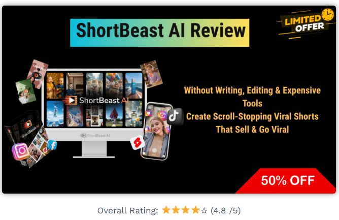  ShortBeast AI Review:Create Viral Videos Fast! [Bonus Inside]