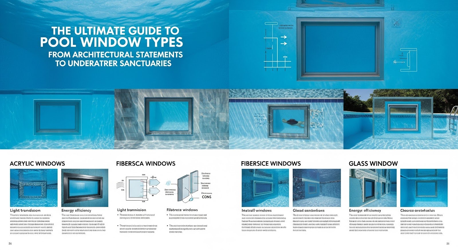 The Ultimate Guide to Pool Window Types: From Architectural Statements to Underwater Sanctuaries