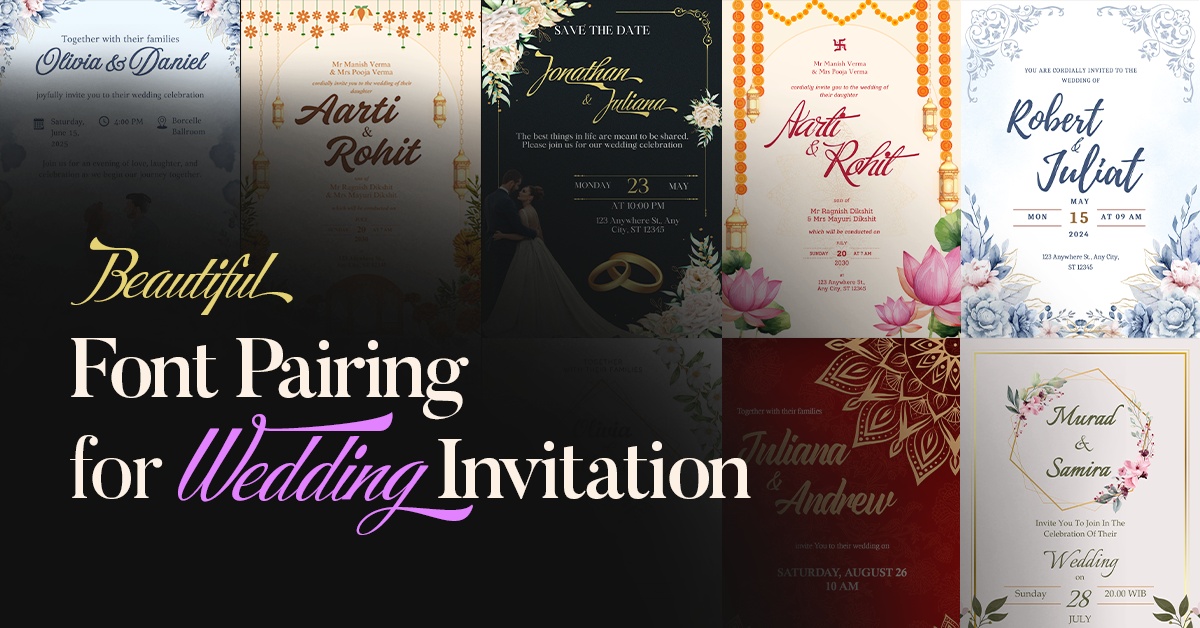 Best & Beautiful Wedding Invitation Font Pairings for 2025 (With Design Tips)