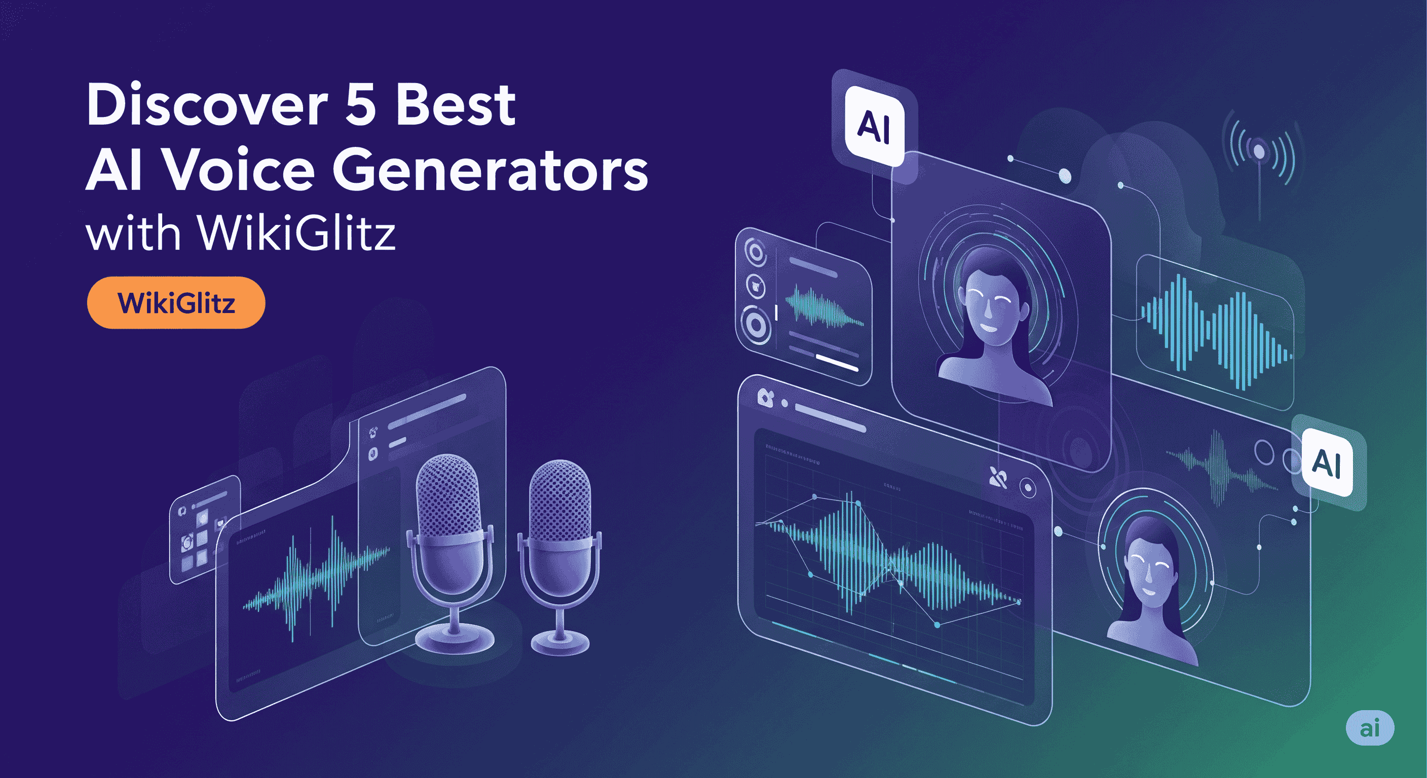 Discover the 5 Best AI Voice Generator's with WikiGlitz