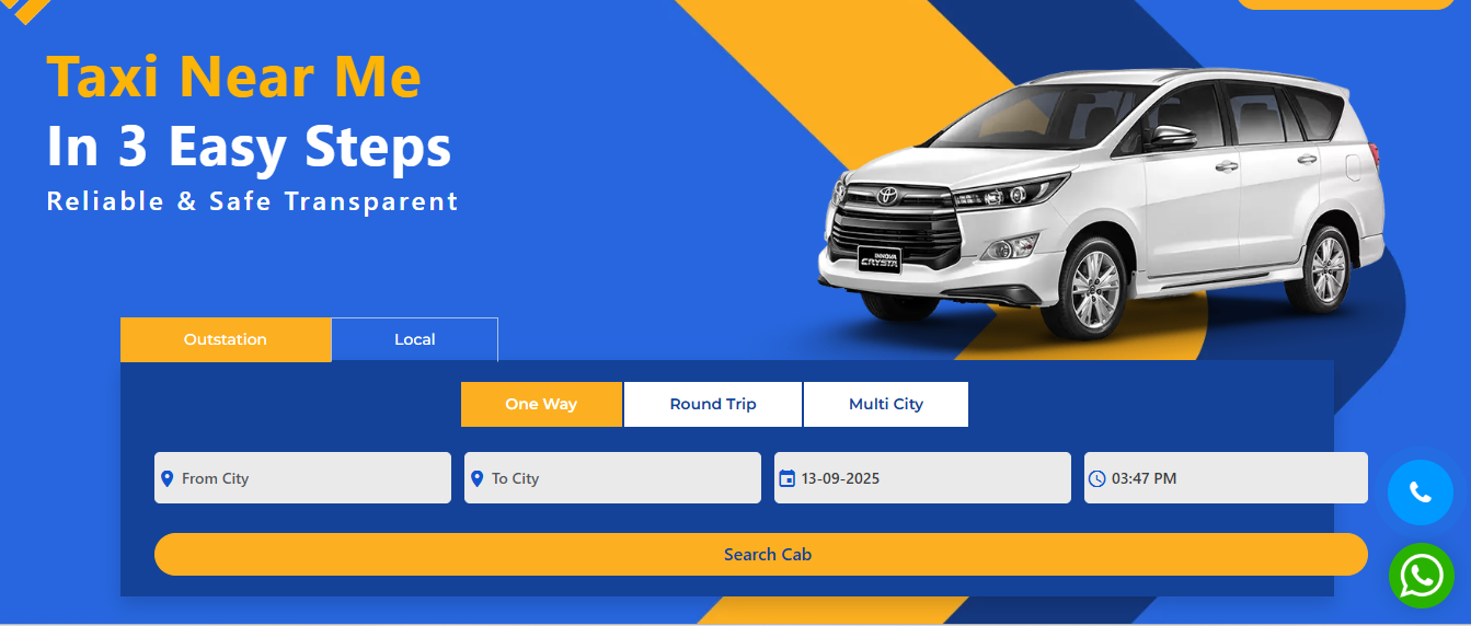 Delhi to Kalka One Way Cab Services