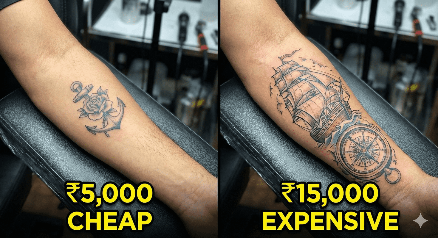 Cheap vs Expensive Tattoos: What ₹5,000 vs ₹15,000 Actually Buys You