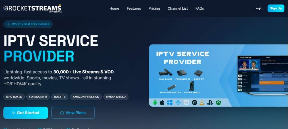 RocketStreams4K IPTV Review &ndash; 30,000+ Channels in 4K HD