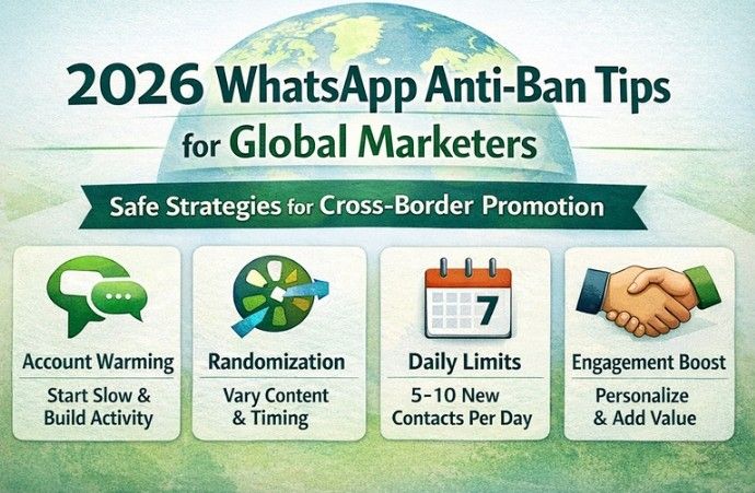 2026 WhatsApp Anti-Ban Tips for Global Online Marketers: Safe Strategies for Cross-Border Promotion
