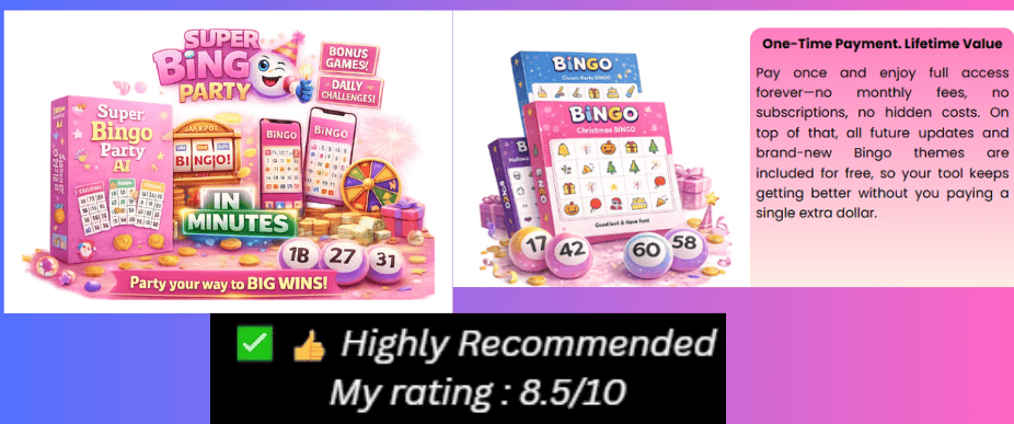 Super Bingo Party: Create Print-Ready Cards Fast