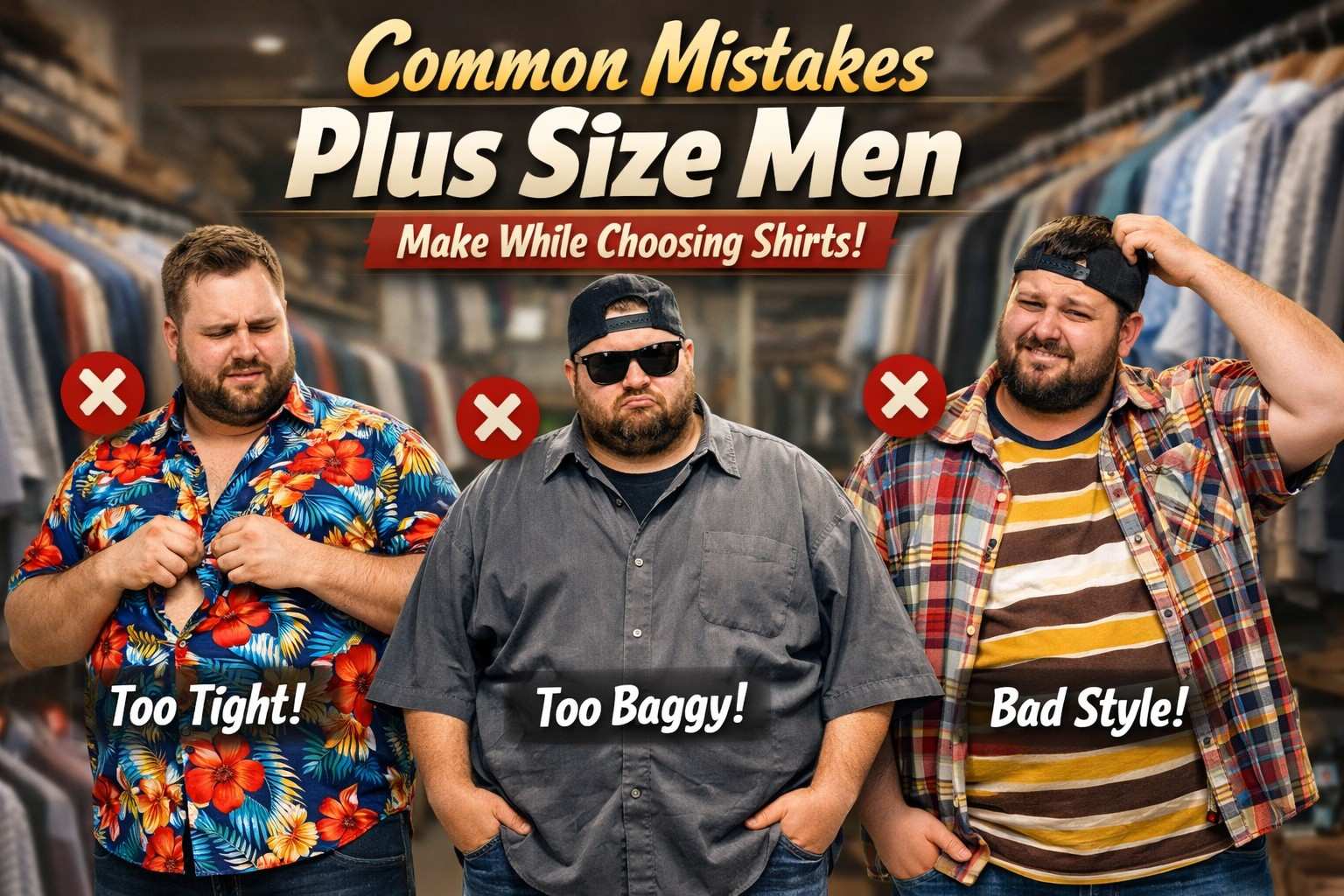 Common Mistakes Plus Size Men Make While Choosing Shirts