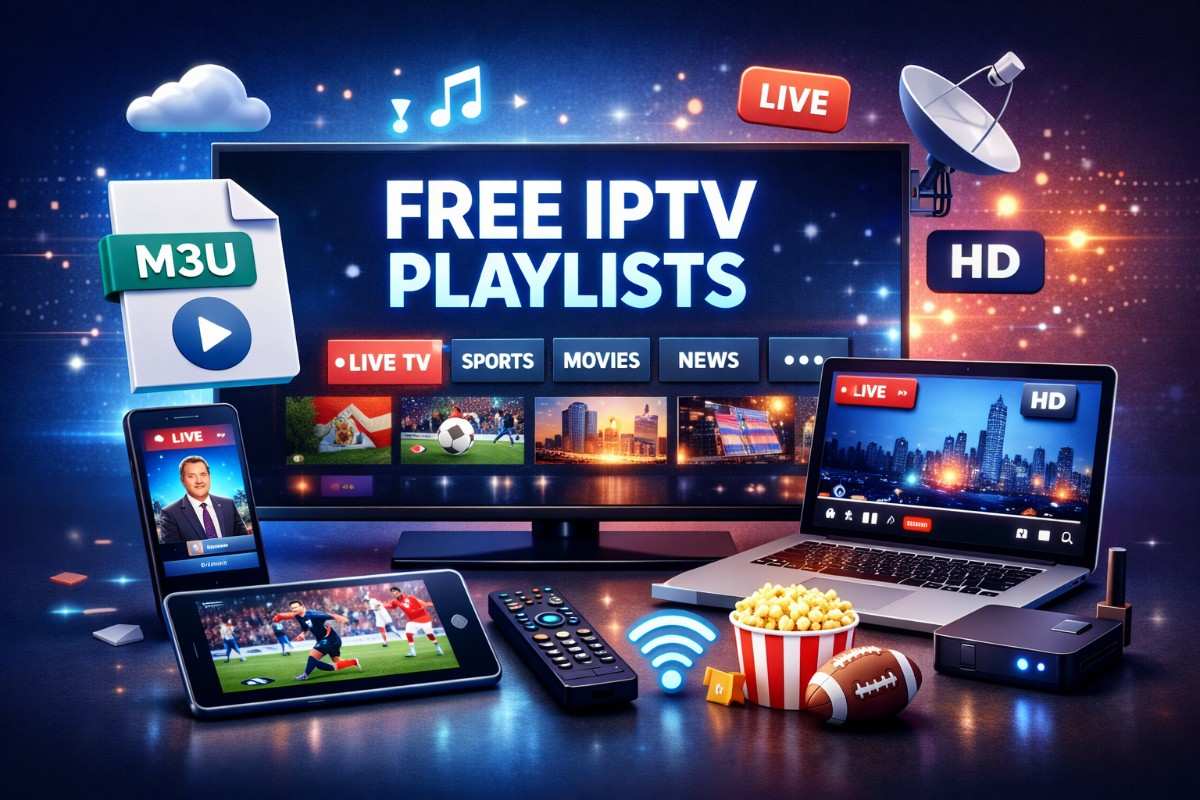 Free IPTV Playlists with Multi-Device Live TV Support