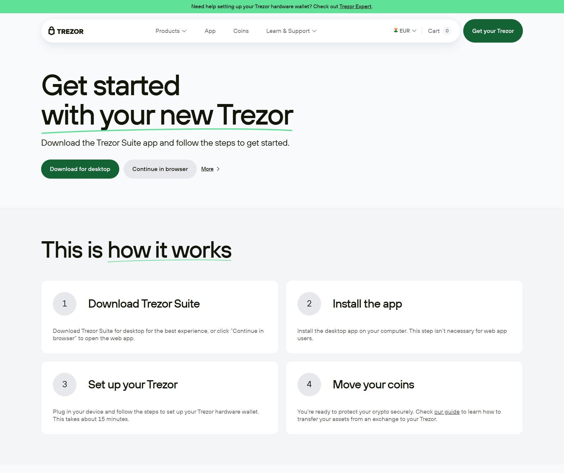 Trezor.io/Start - Download Trezor Suite App | Official Site&reg;