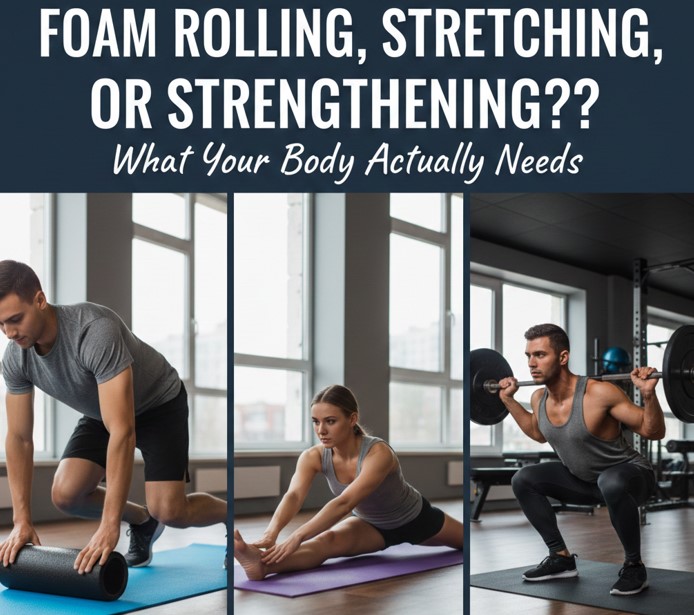 Foam Rolling, Stretching, or Strengthening? What Your Body Actually Needs.