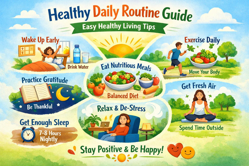Healthy Daily Routine Guide: Easy Healthy Living Tips