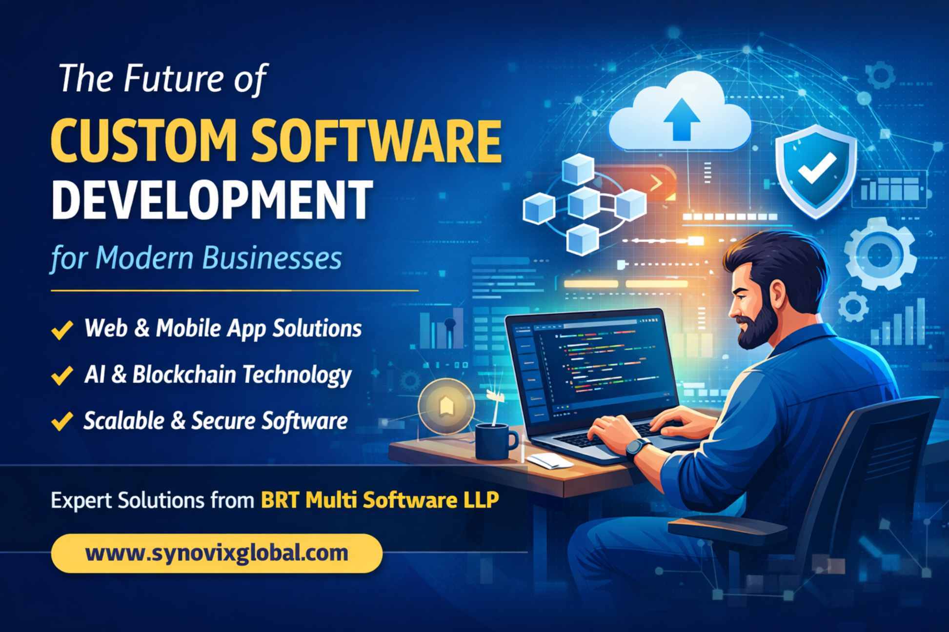 Custom Software Development for Modern Businesses | Web, Mobile & Blockchain Solutions