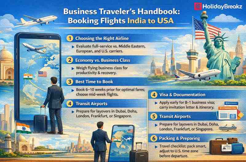 Business Traveler's Handbook: Booking Flights India to USA