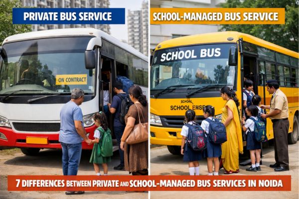 7 Differences Between Private and School-Managed Bus Services in Noida