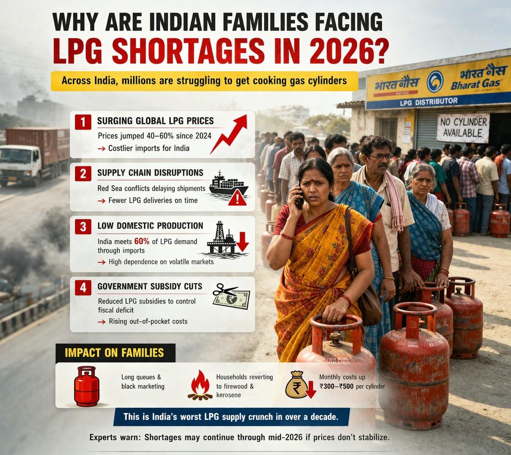 Why are Indian Families Facing LPG Shortages in 2026?