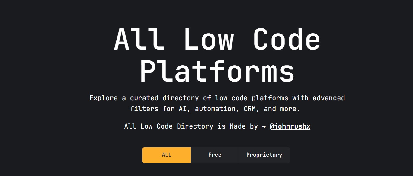 Low Code Platforms &mdash; Build More. Code Less.