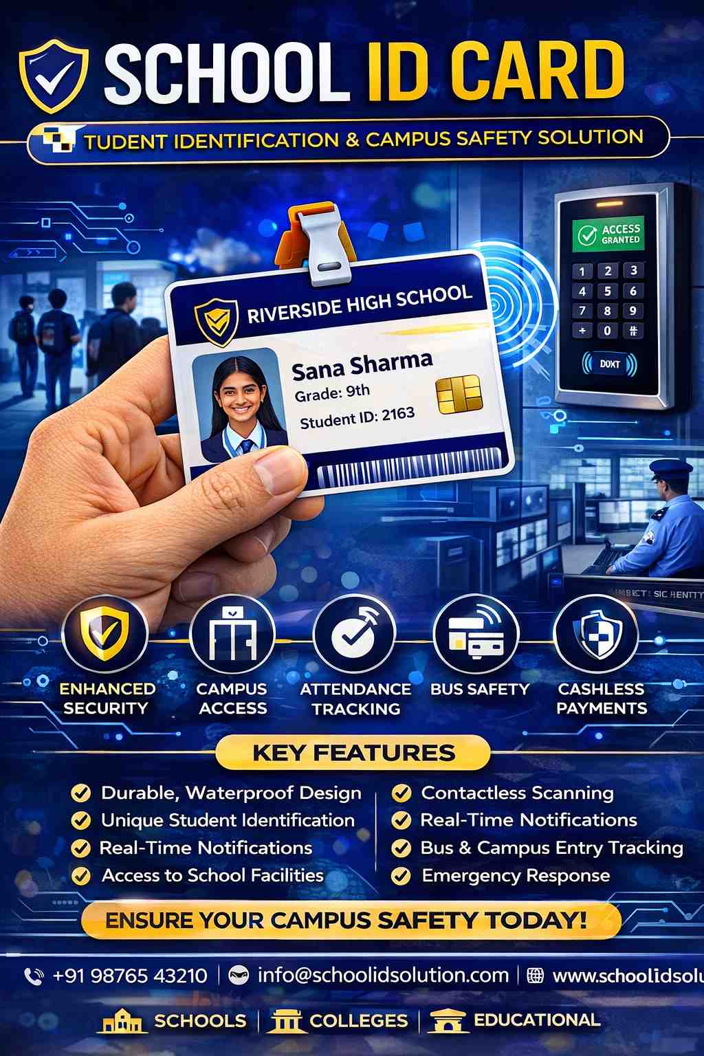  School ID Card: Student Identification & Campus Safety Solution