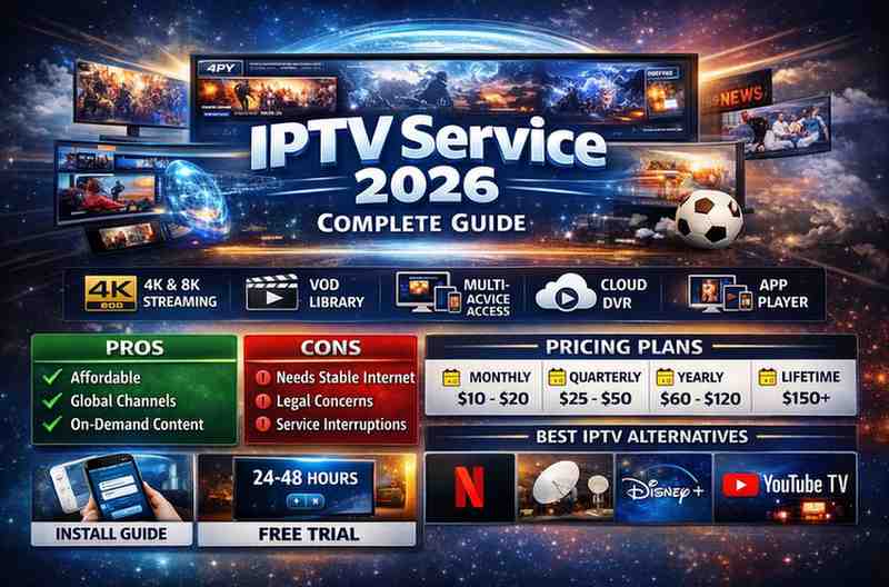 IPTV Service 2026: Features, Pricing & Setup Guide