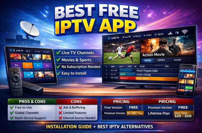 Best Free IPTV App for Streaming Live TV Channels 2026