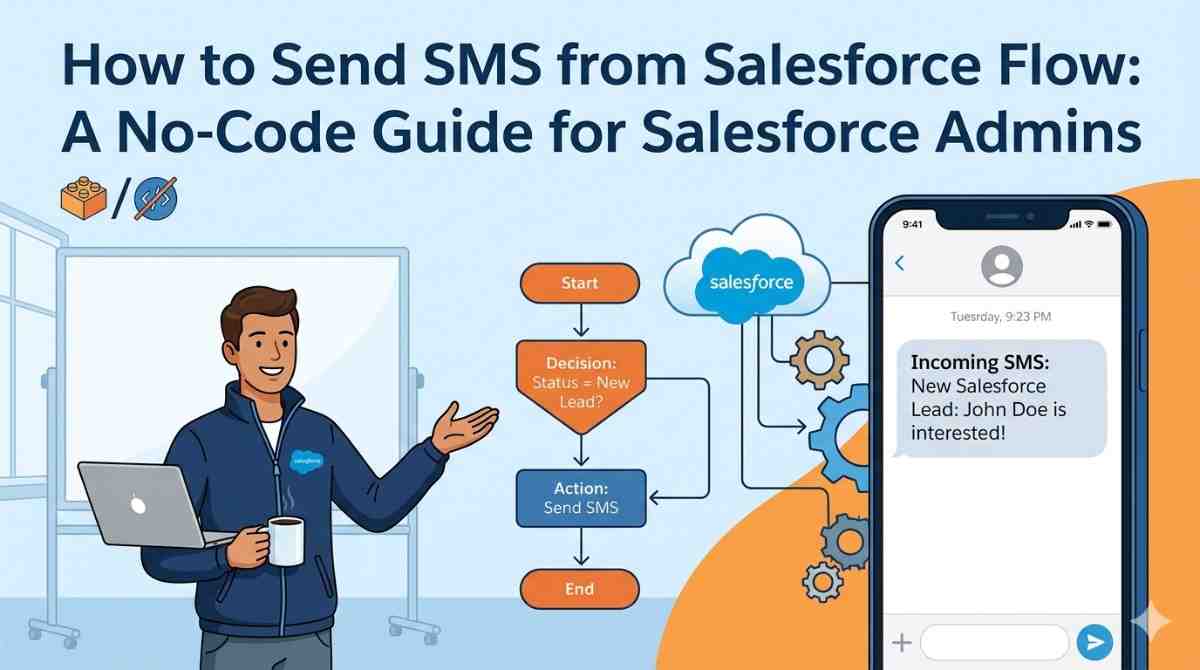 How to Send SMS from Salesforce Flow: A No-Code Guide for Salesforce Admins