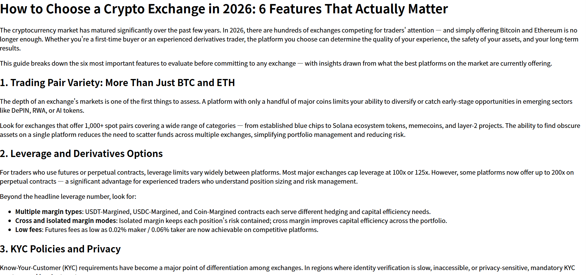 How to Choose a Crypto Exchange in 2026: 6 Features That Actually Matter