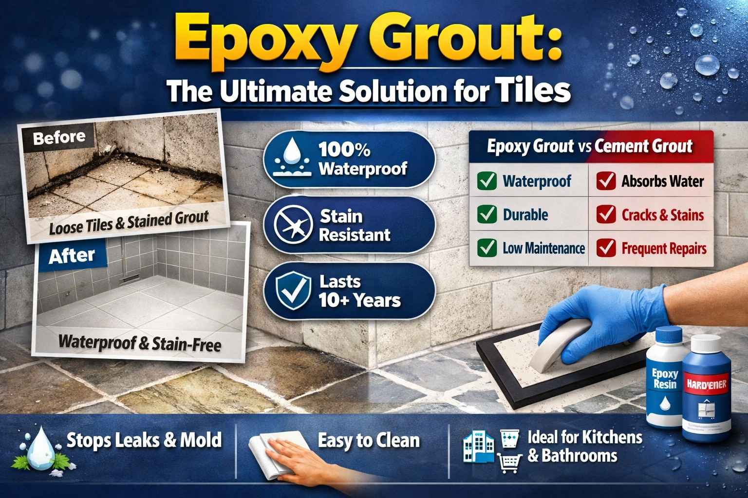 Epoxy Grout: The Long-Lasting Tile Joint Solution