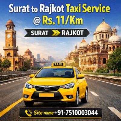 Book Surat to Rajkot Taxi Or Cab Online Easily with Mrcabby
