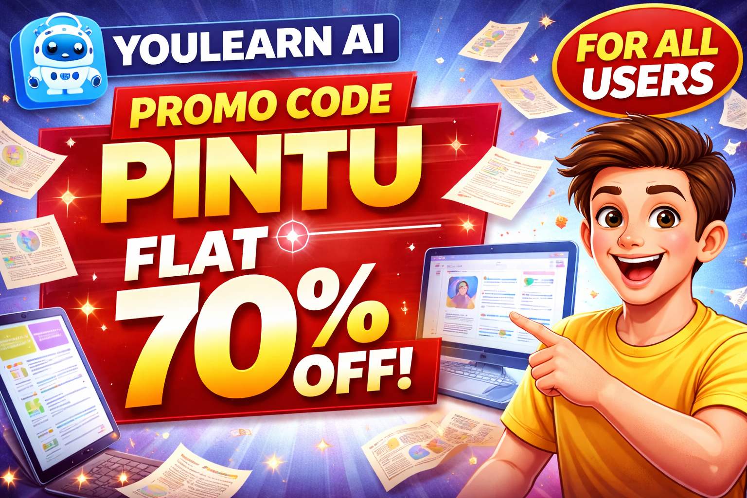 YouLearn AI Promo Code PINTU – Flat 70% OFF | Reviews 2026