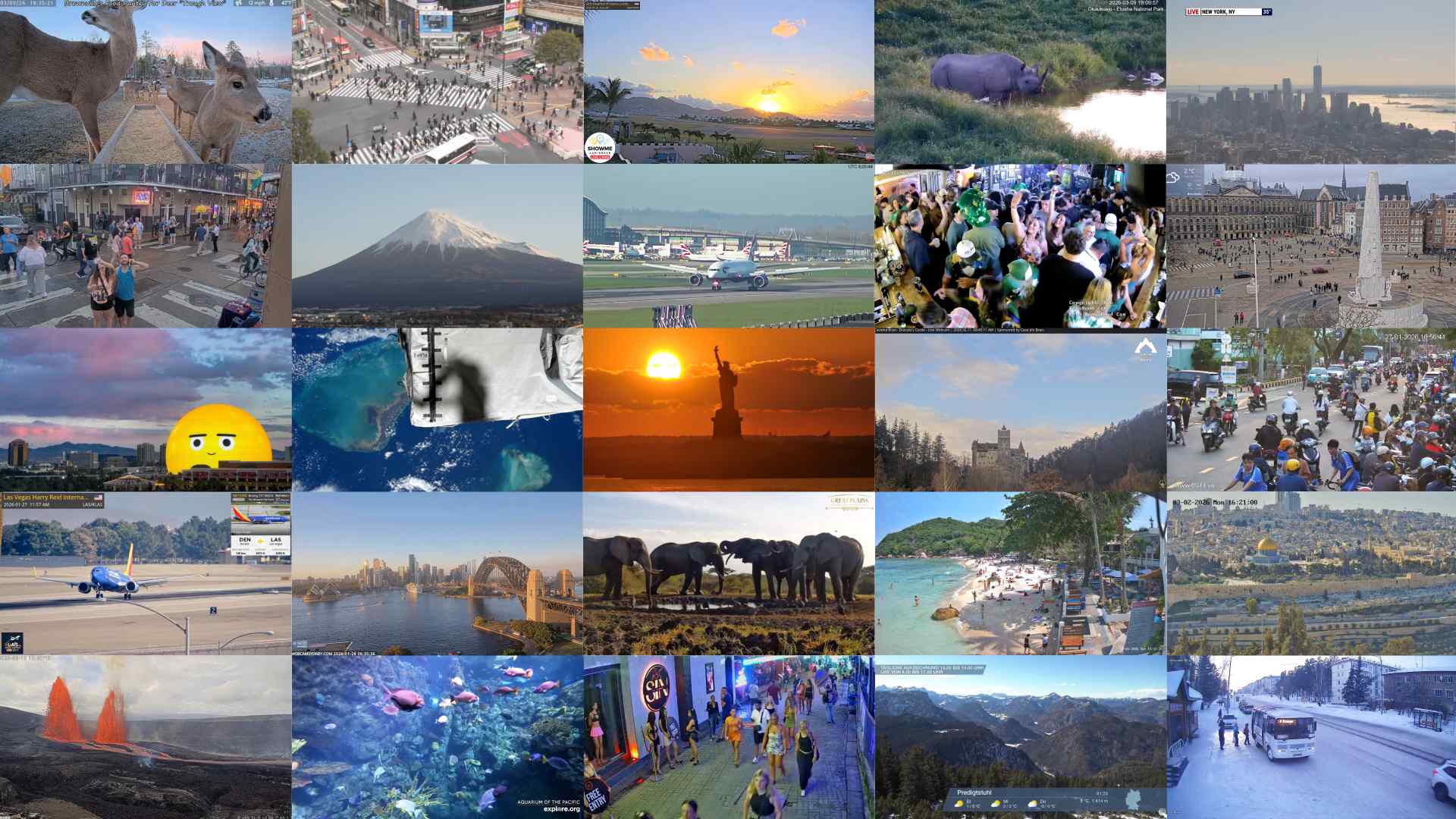 Explore Live Webcams Around the World: Airports, Beaches and Cities in Real Time