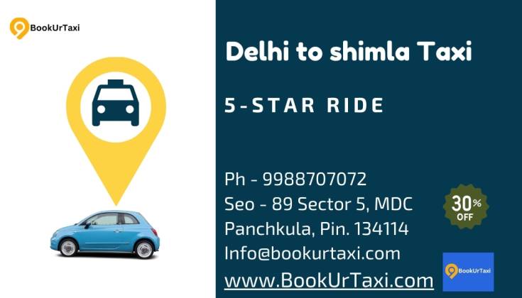 Delhi to Shimla Taxi | Booking Start Only INR 4150