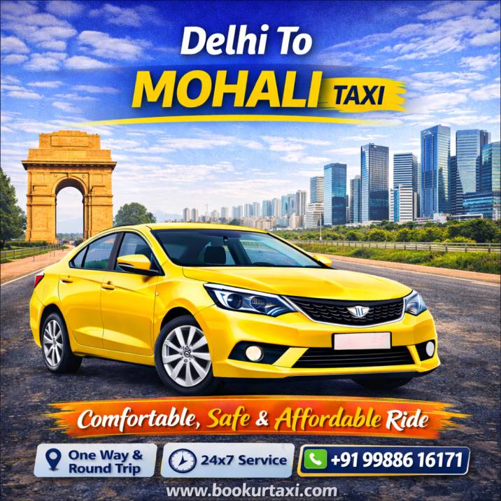 BookUrTaxi offers Delhi to Mohali taxi at the lowest price starting from ₹2975. 