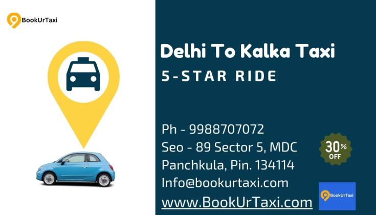 BookUrTaxi offers Delhi to Kalka taxi at the lowest price starting from ₹2975.