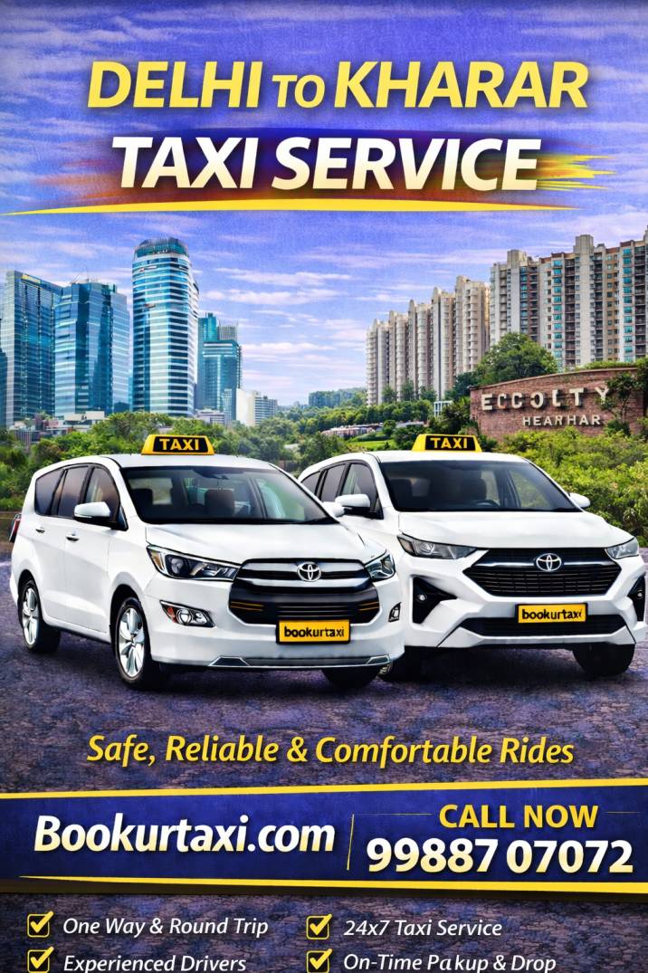 Delhi to Kharar Taxi | Booking Start ₹2975 - BookUrTaxi