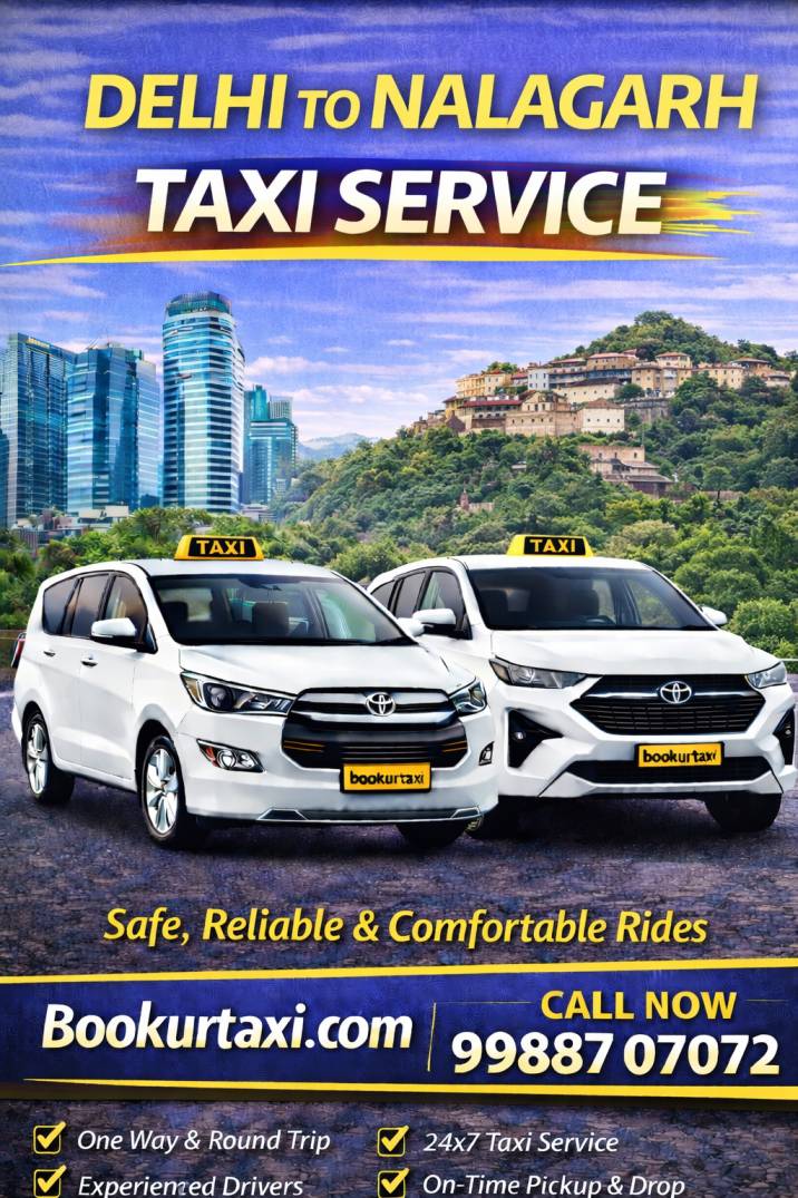 Delhi to Nalagarh Taxi | Booking Start ₹4675 - BookUrTaxi