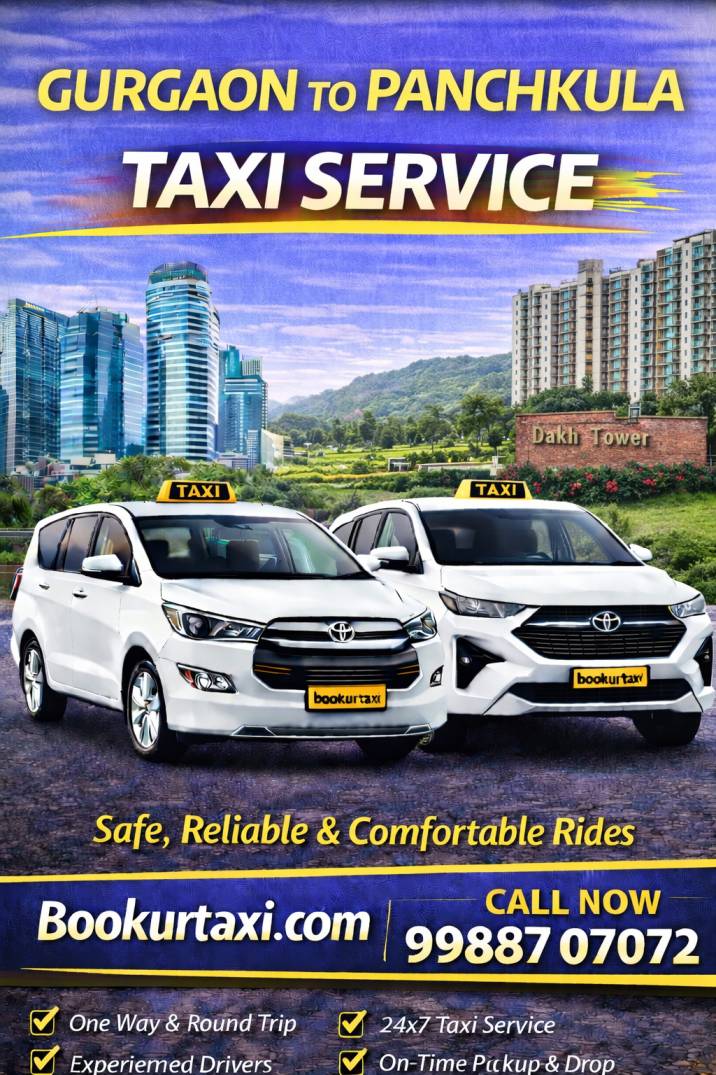 BookUrTaxi offers Gurgaon to Panchkula taxi at the lowest price starting from ₹2975.