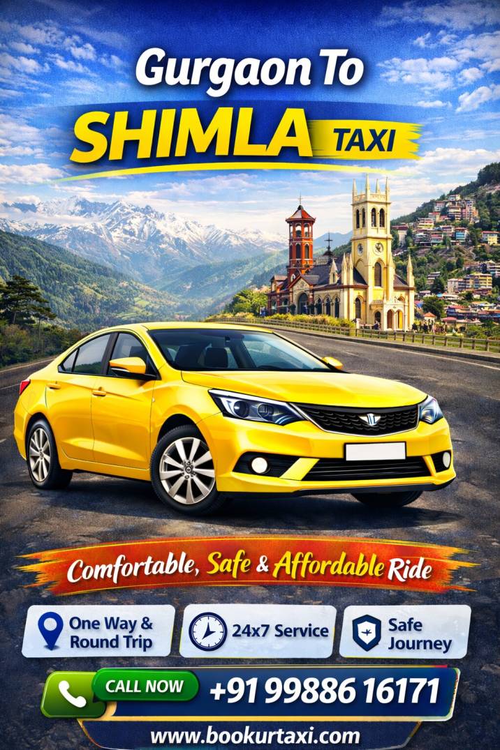 BookUrTaxi offers Gurgaon to Shimla taxi at the lowest price starting from ₹5525.
