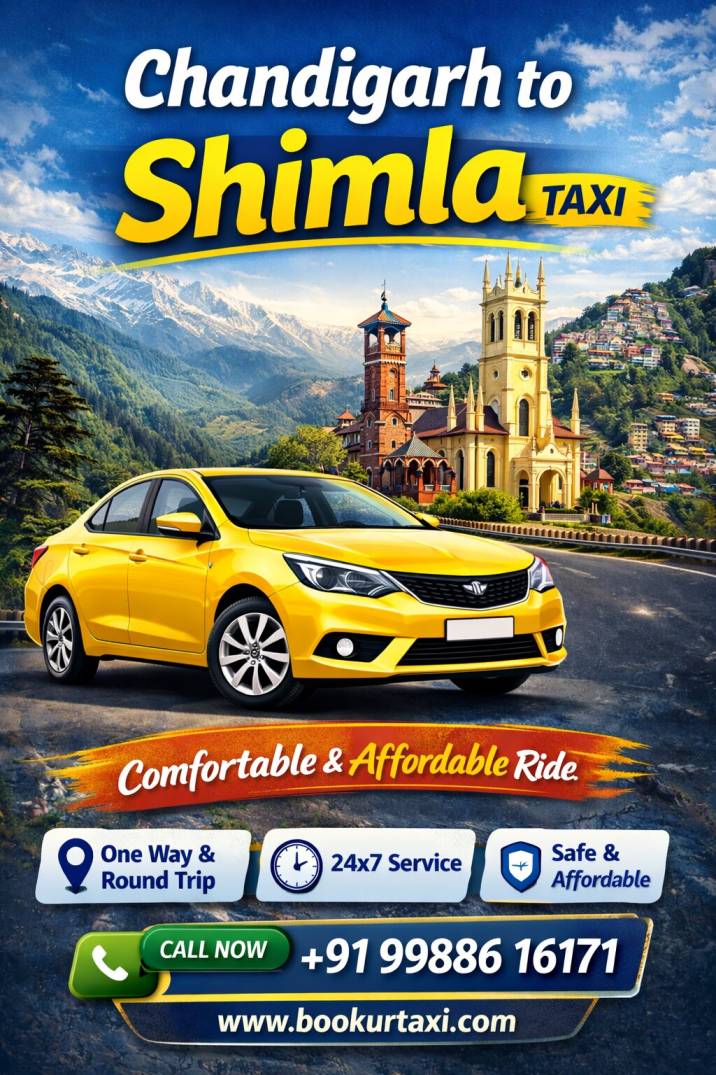 BookUrTaxi offers Chandigarh to Shimla Taxi service at the lowest price starting from ₹1750.