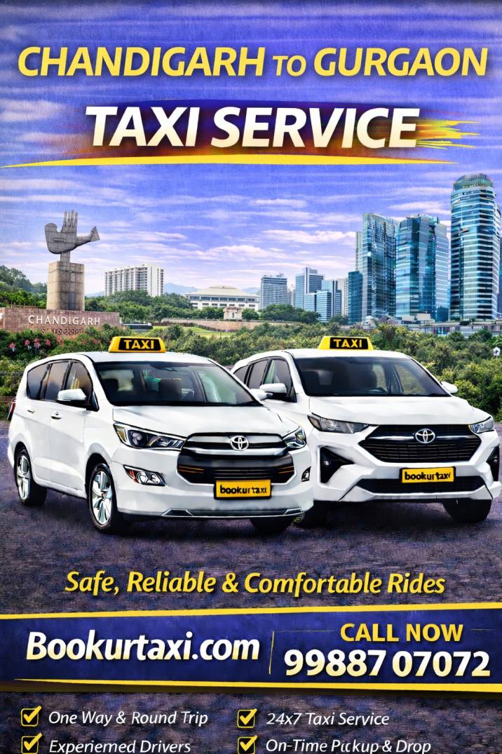 Chandigarh to Gurgaon Cab Ride Now | Bookurtaxi