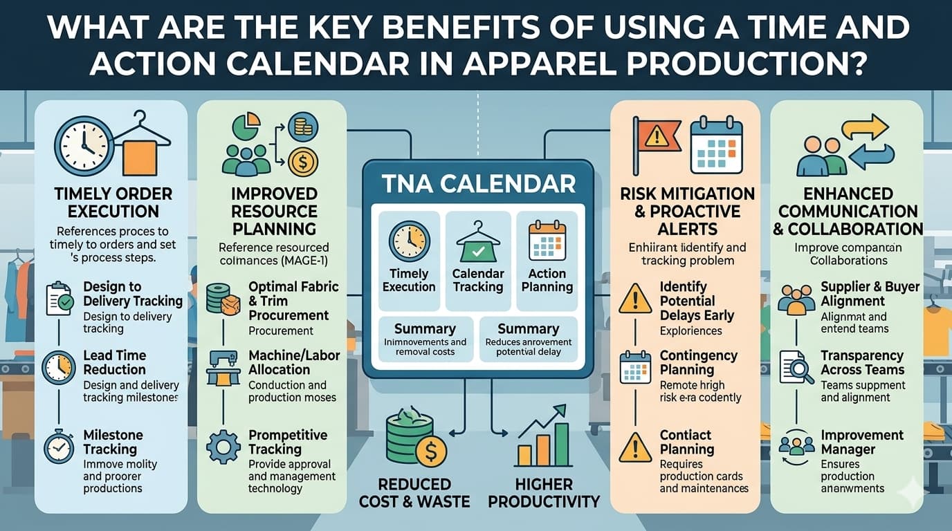 What Are the Key Benefits of Using a Time and Action Calendar in Apparel Production?