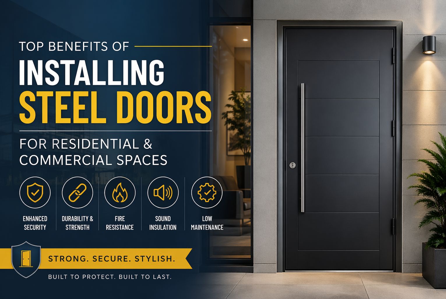 Top Benefits of Installing Steel Doors for Residential & Commercial Spaces