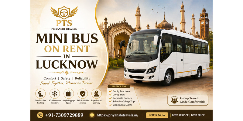 Mini Bus on Rent in Lucknow – Best for Weddings & Events