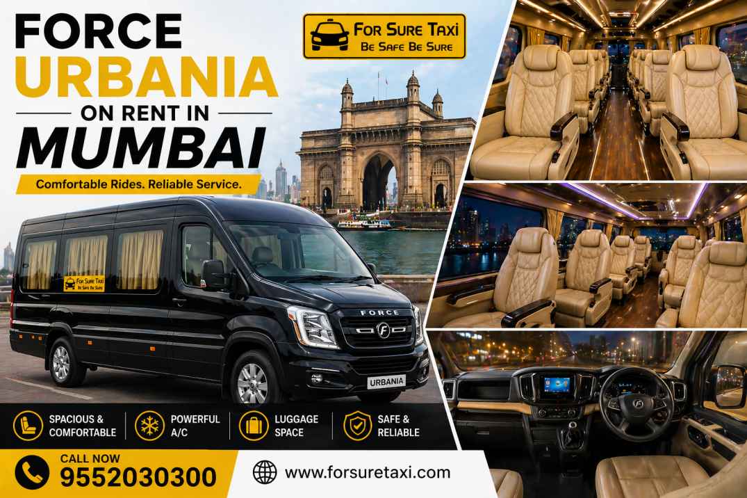 Hire Force Urbania on Rent in Mumbai | Available in 13, 17, and 20-seater options