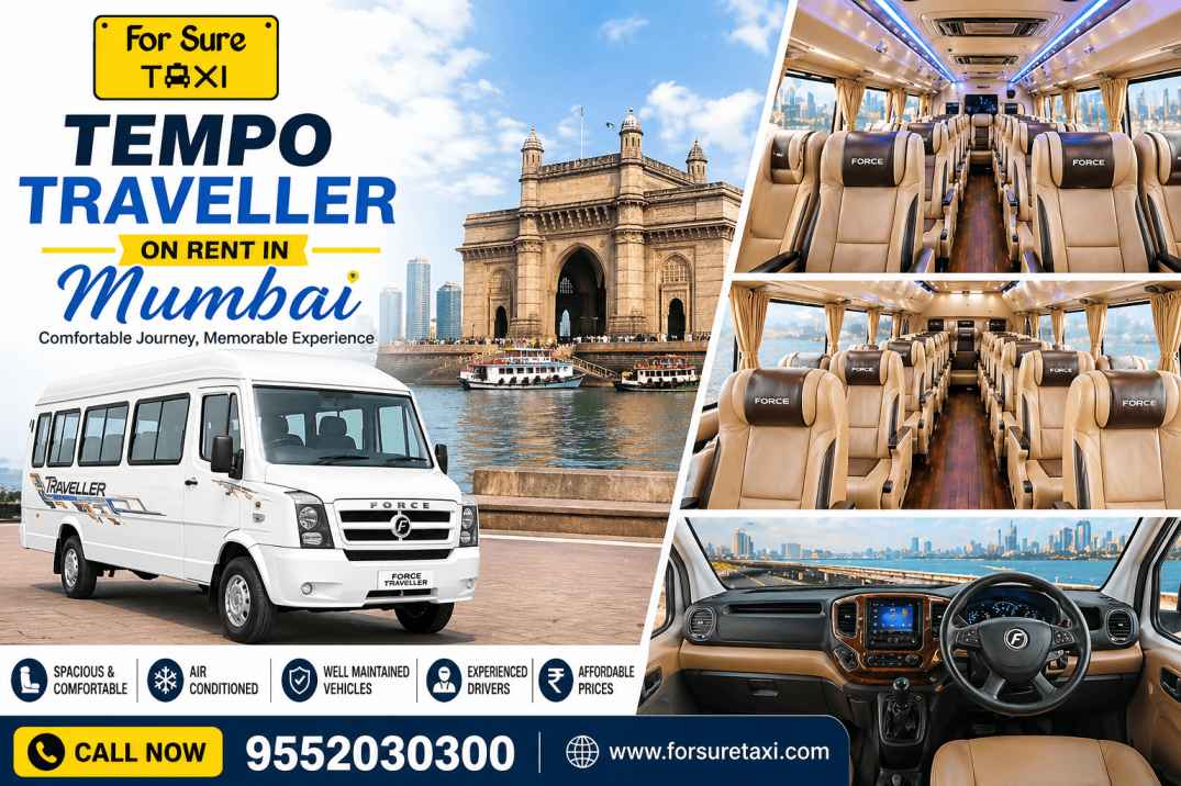 Tempo Traveller Rental Services in Mumbai Started at Rs.30/Km