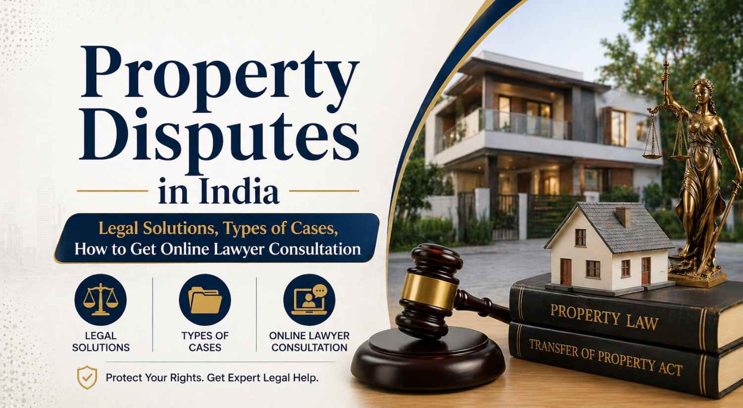 Property Disputes in India - Legal Solutions, Types of Cases, How to Get Online Lawyer Consultation