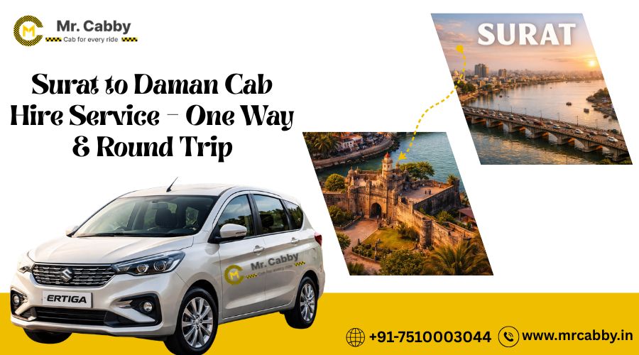 Surat to Daman Cab Hire Service – One Way & Round Trip