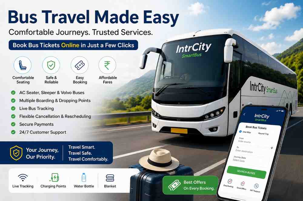 Bus Booking Made Easy – Safe, Fast & Comfortable Travel Across India
