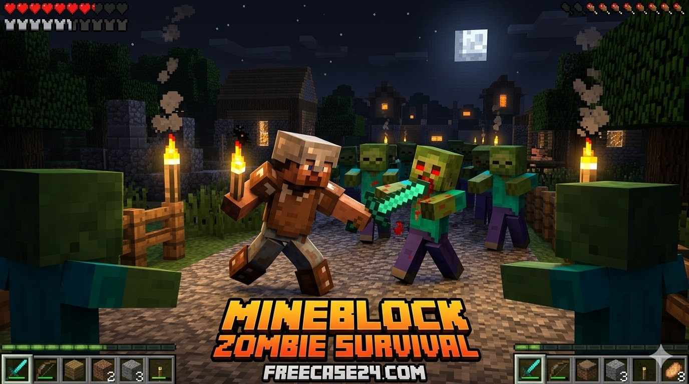 Mineblock Zombie Survival Game – Ultimate Block Survival Adventure