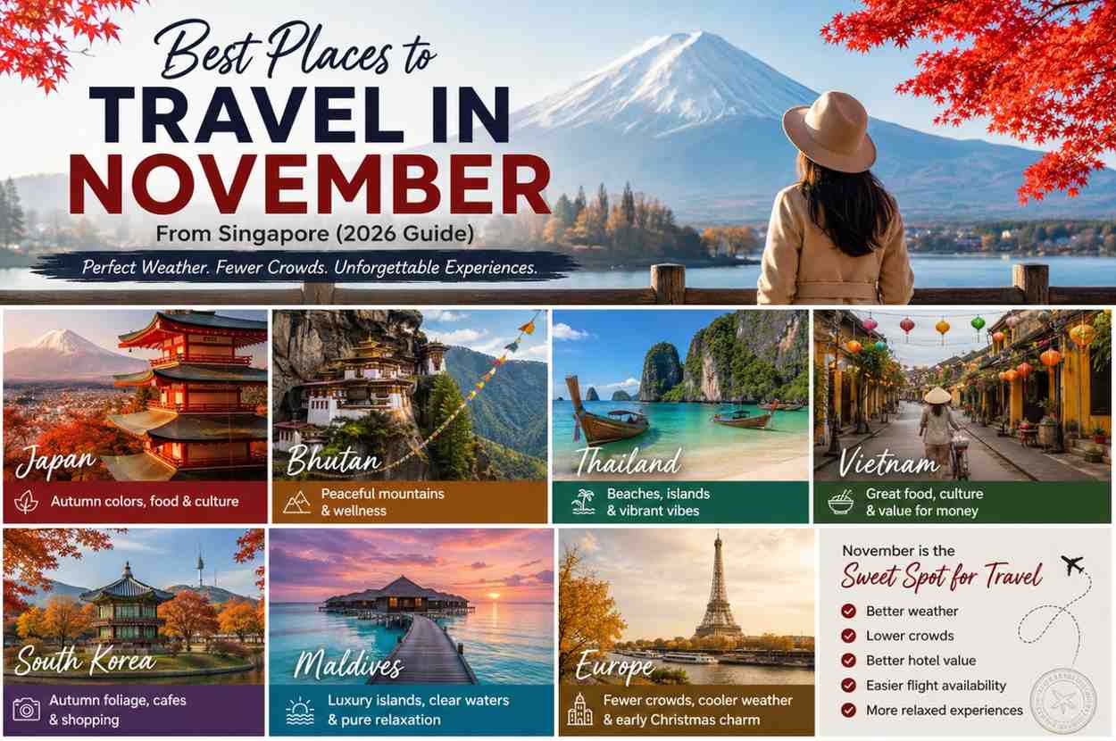 Best Places to Travel in November from Singapore (2026 Guide)