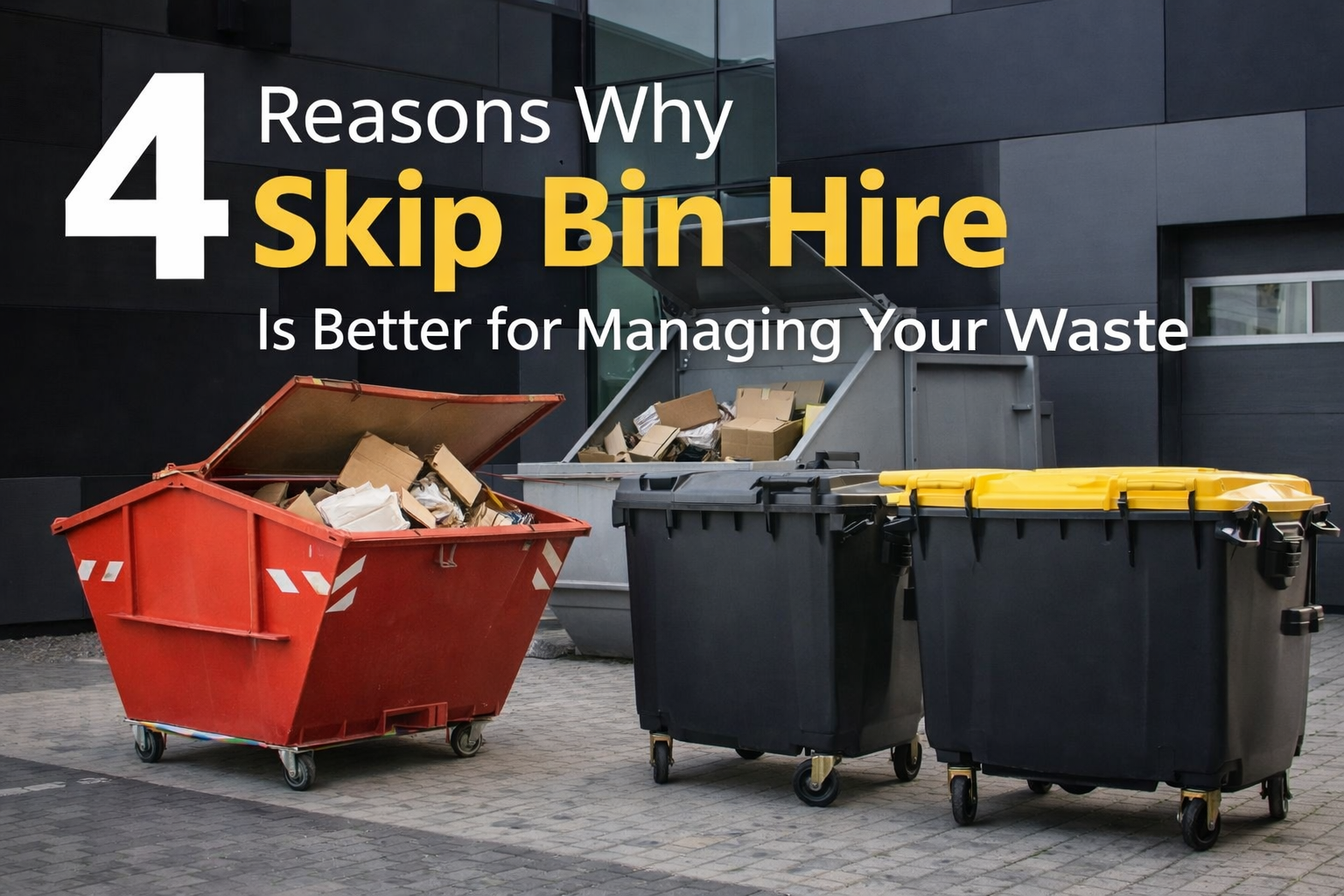 4 Reasons Why Skip Bin Hire Is Better for Managing Your Waste
