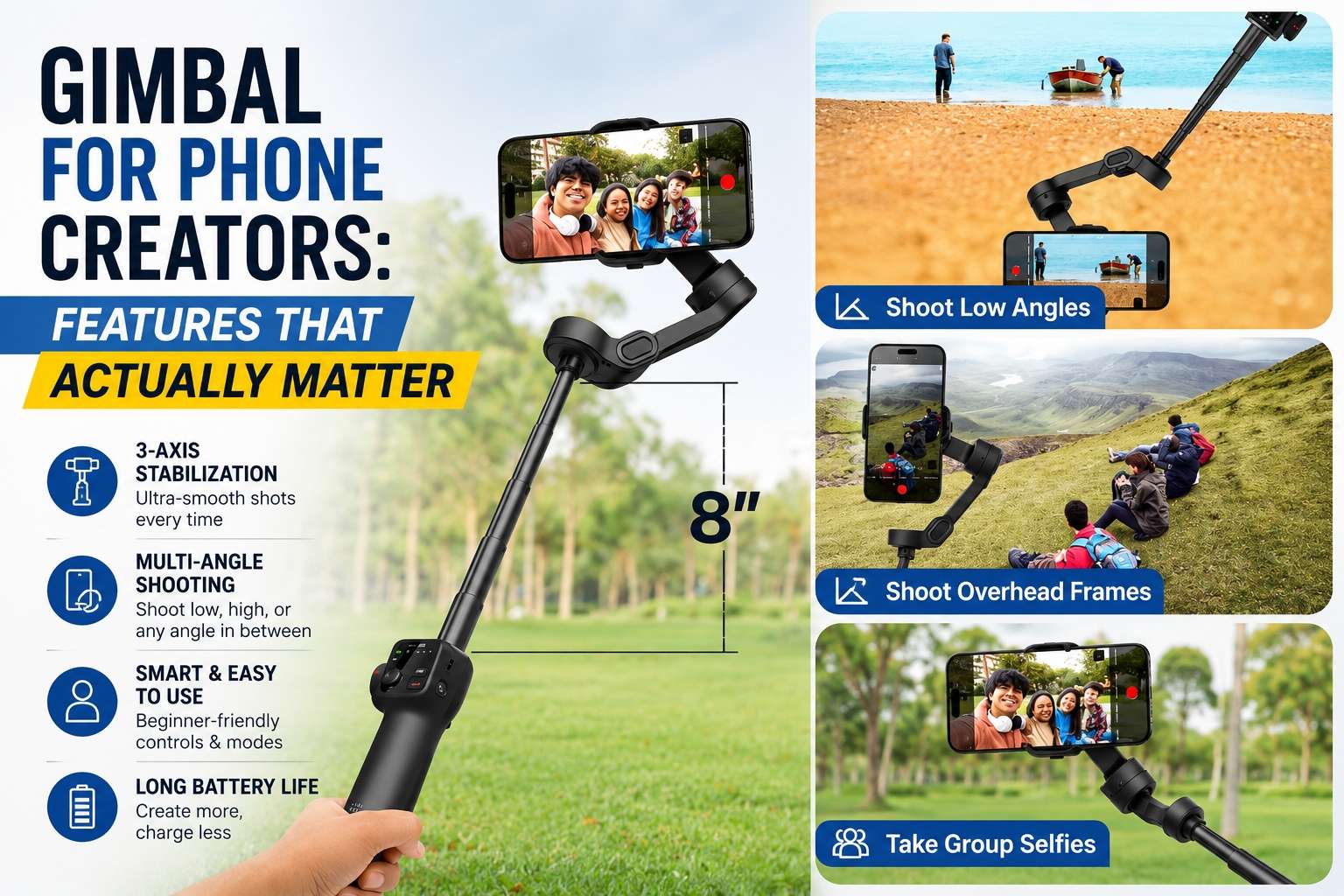 Gimbal for Phone Creators: Features That Actually Matter